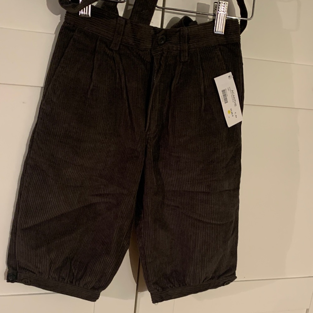 Kids Olive Green Corduroy Shorts